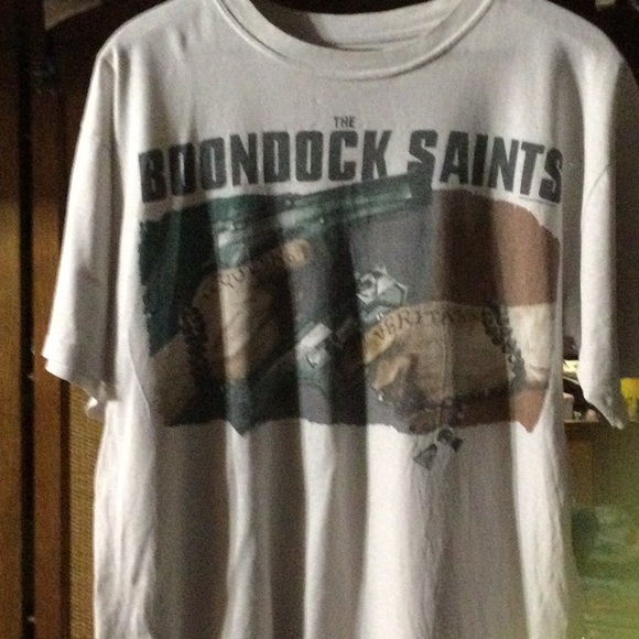 Vintage The Boondock Saints short sleeve shirt Aequitas veritas measurements - Picture 5 of 8